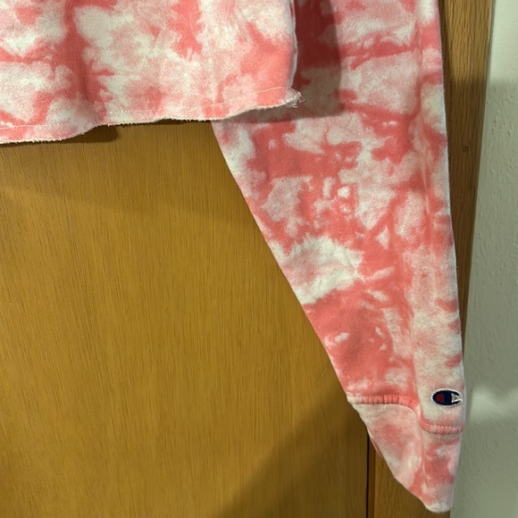 Champion University of Michigan Wolverines Cropped Tie Dye Sweatshirt Medium - Picture 5 of 8